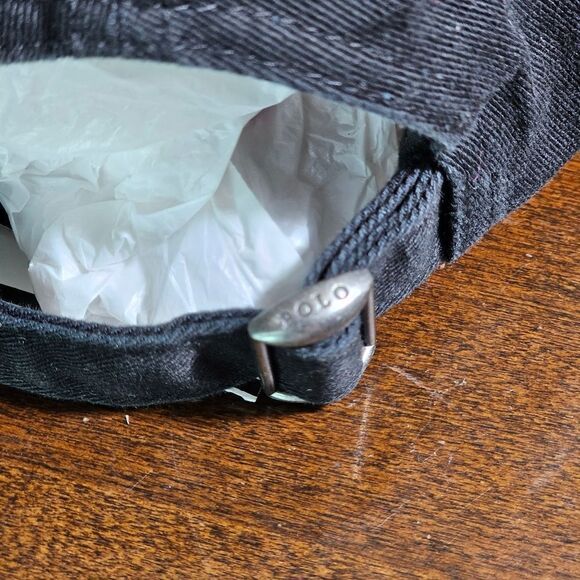 Polo Ralph Lauren Pony Logo Dad Hat Cap Black Red Masked Wolf Edition Cotton - Picture 8 of 12